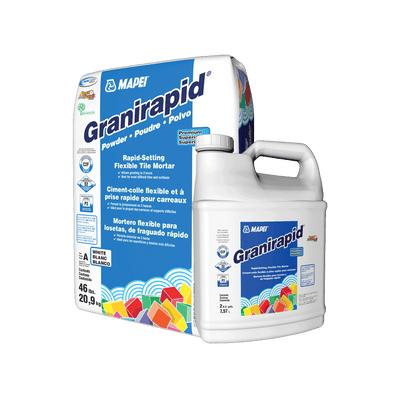 Mapei Granirapid Two-part flexible tile adhesive