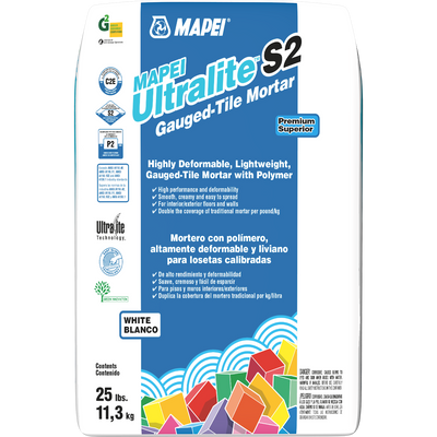 Mapei Ultralite S2 Lightweight cement-based adhesive with polymers