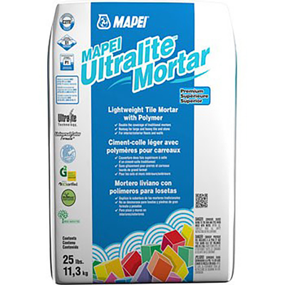 Mapei Ultralite Mortar Lightweight cement-based adhesive with polymers