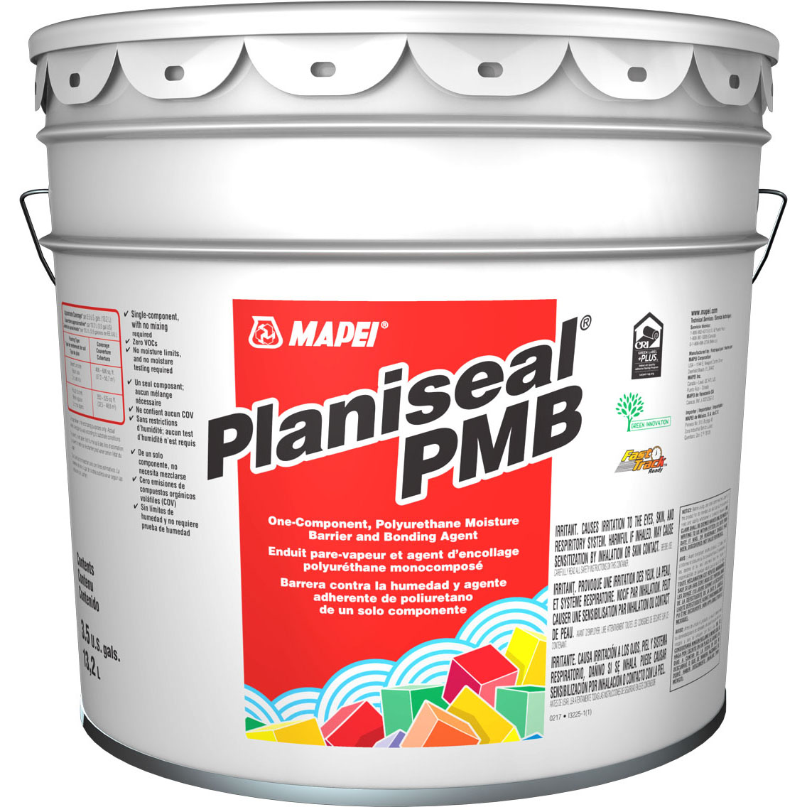 Mapei Enduit pare-vapeur & agent d'encollage polyuréthane monocomposé seau 13.2 L
