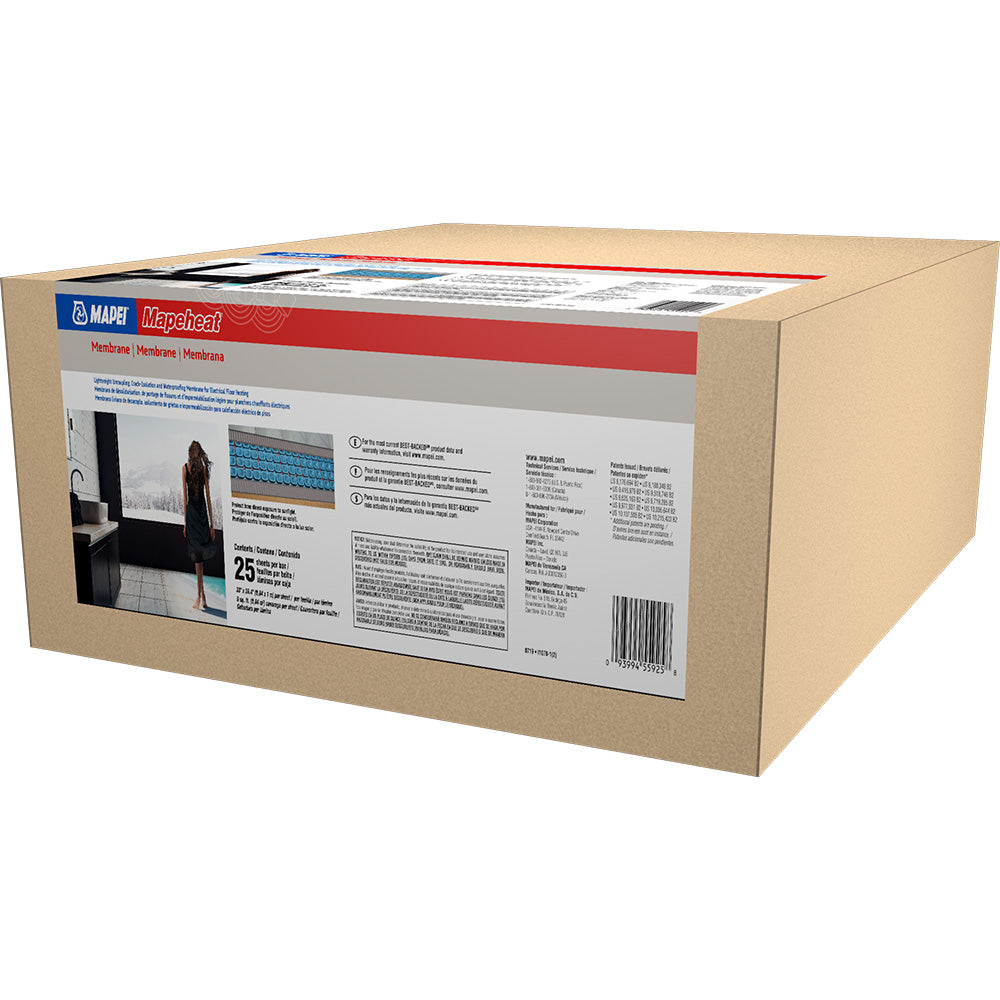 Mapei Mapeheat Membrane en feuille 7/32" x 2' 9" x 3' 3" (9 pi²)