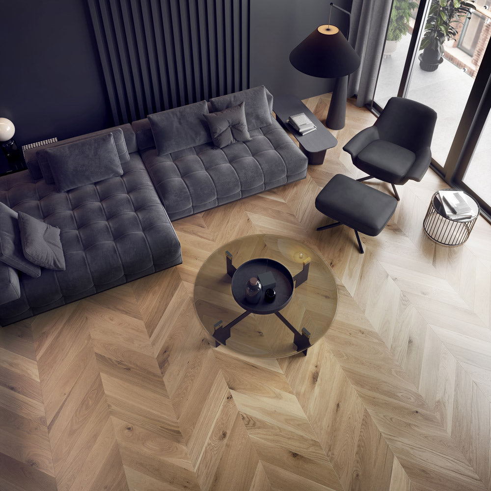 Bois Chevron Chêne Blanc TruBalance Brossé DuraMatt