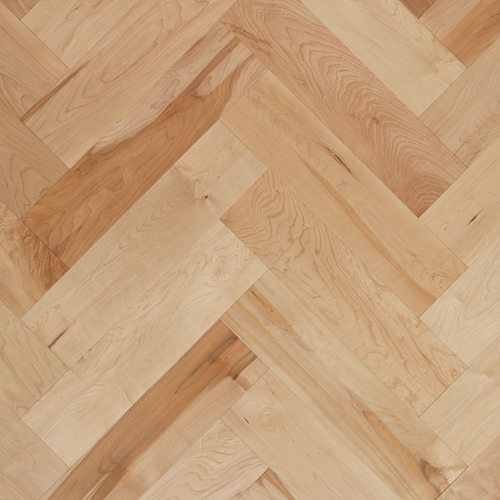 Engineered Maple Herringbone Wood 1/2'' Matte