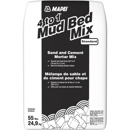 Mapei 4 to 1 Mud Bed Mix Mélange de sable et de ciment pour chape - 55 lb