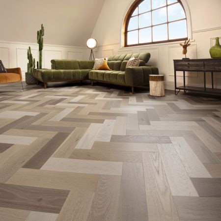 Wood Herringbone White Oak