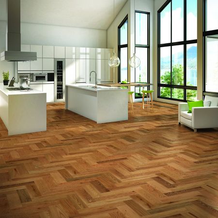 Bois Herringbone Chêne Rouge